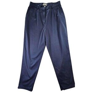 LL Bean Size 12 Regular Women's Original Fit Navy Blue Pants